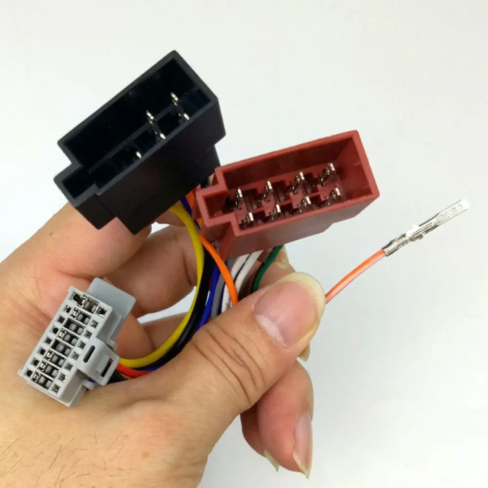 For Alpine Panasonic Car Radio Harness Adapter ISO Plug Cable Connector Audio System Modification Installation Wire
