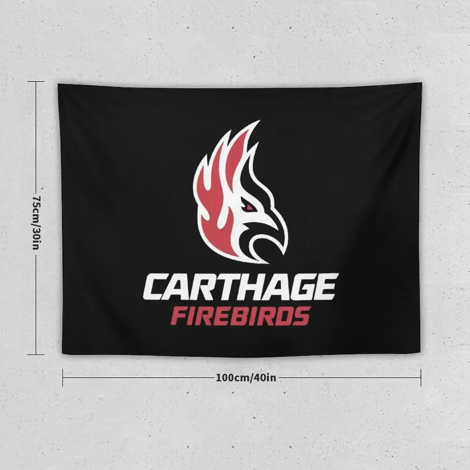 Carthage firebirds, Athletics teams, merch Tapestry For Bedroom Decorative Wall Mural Living Room Decoration Tapestry