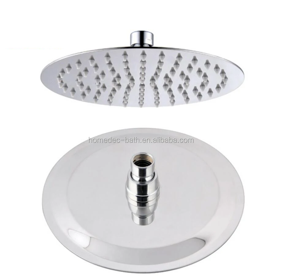 

Polished Stainless Steel 12-inch Round Overhead Rainfall Shower Head