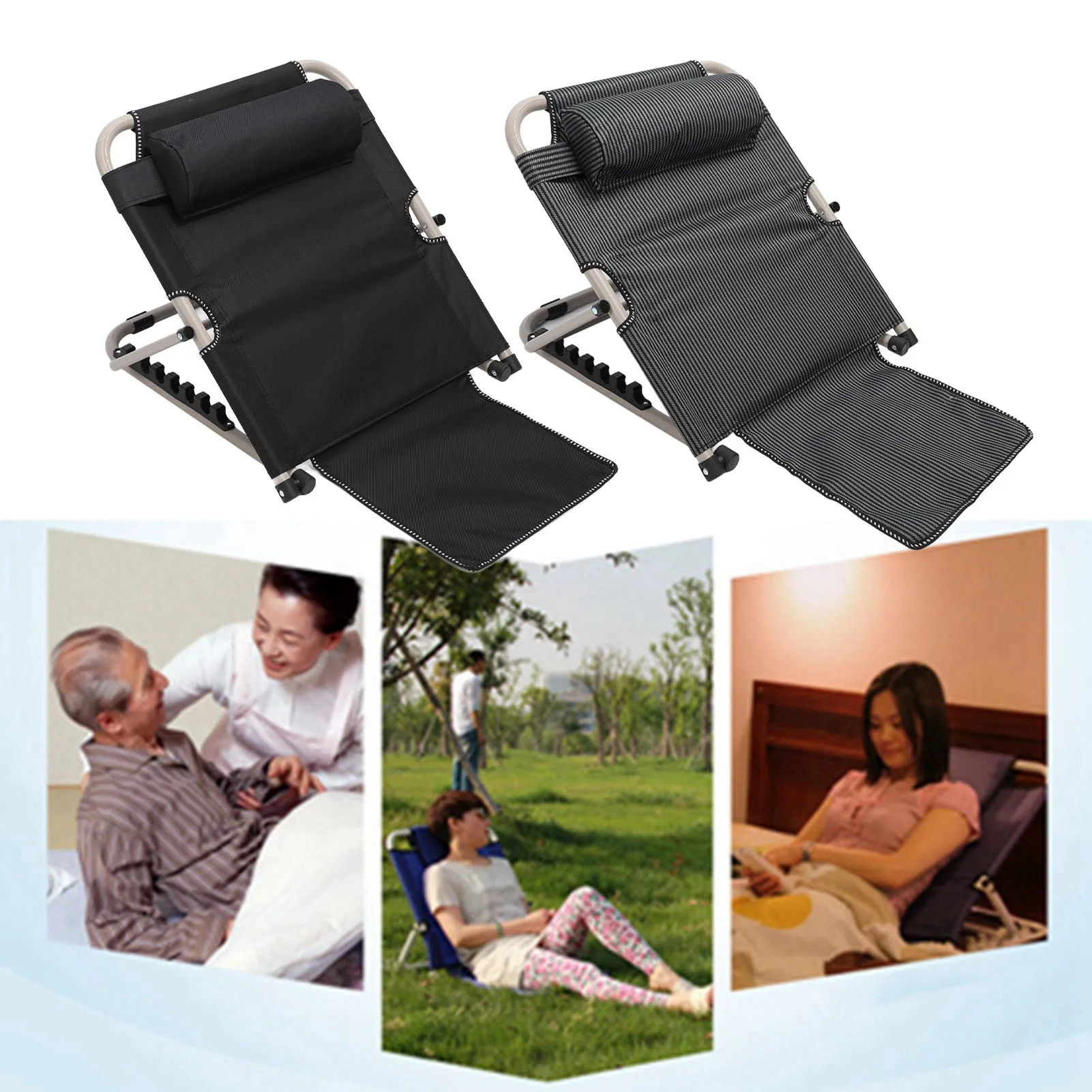Lifting Bed Backrest Floor Support Chair Lifting Bed Backrest Floor Chair 6 Degree Anti Slip with Head Pillow for Neck Support