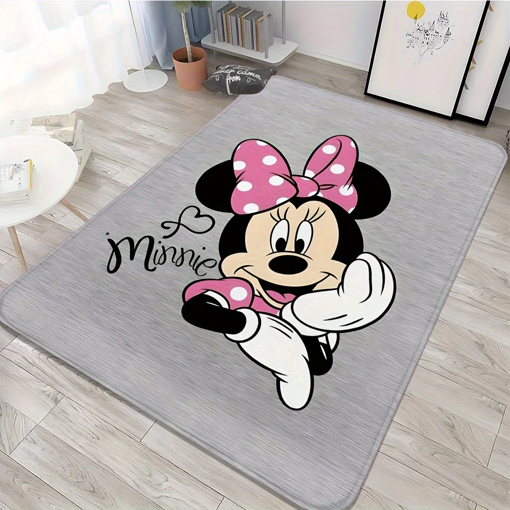 

1 шт., мягкий коврик большого размера с Микки Маусом и Минни Маусом Диснея, моющийся коврик для бега, милые коврики, нескользящие коврики с героями мультфильмов Kawa