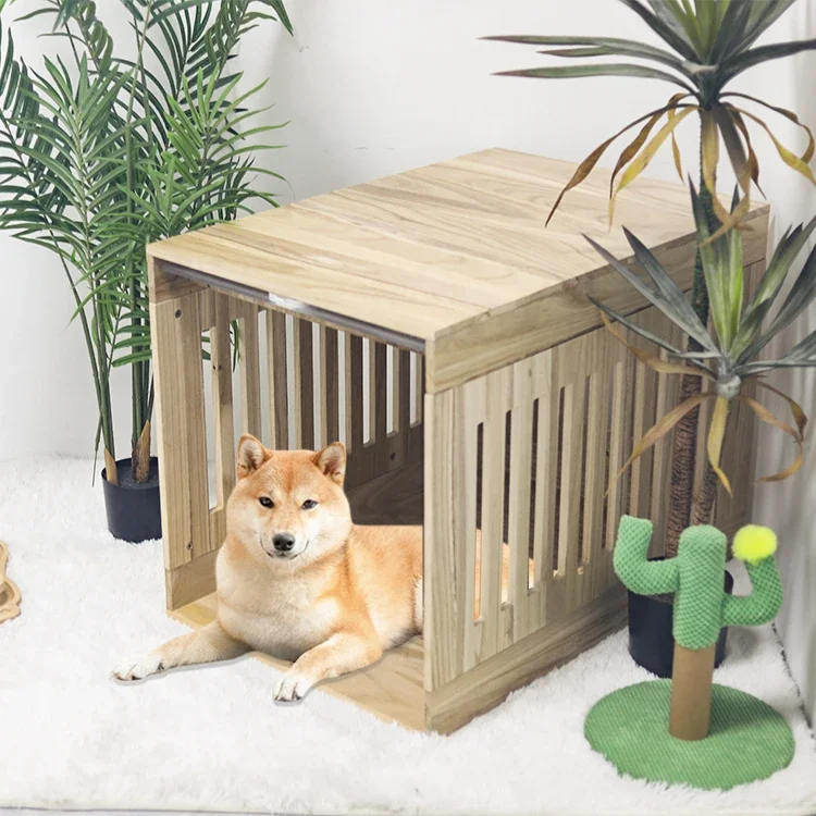 Large Indoor Pet Cages House Home Cat Playpen Solid Wooden Dog House For Home