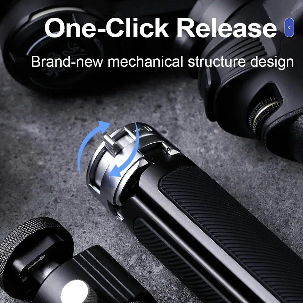 YANZUO Desktop Tripod with Double Boots Constant Spherical PTZ Stand Foldable Hand Grip for DSLR Stabilizer