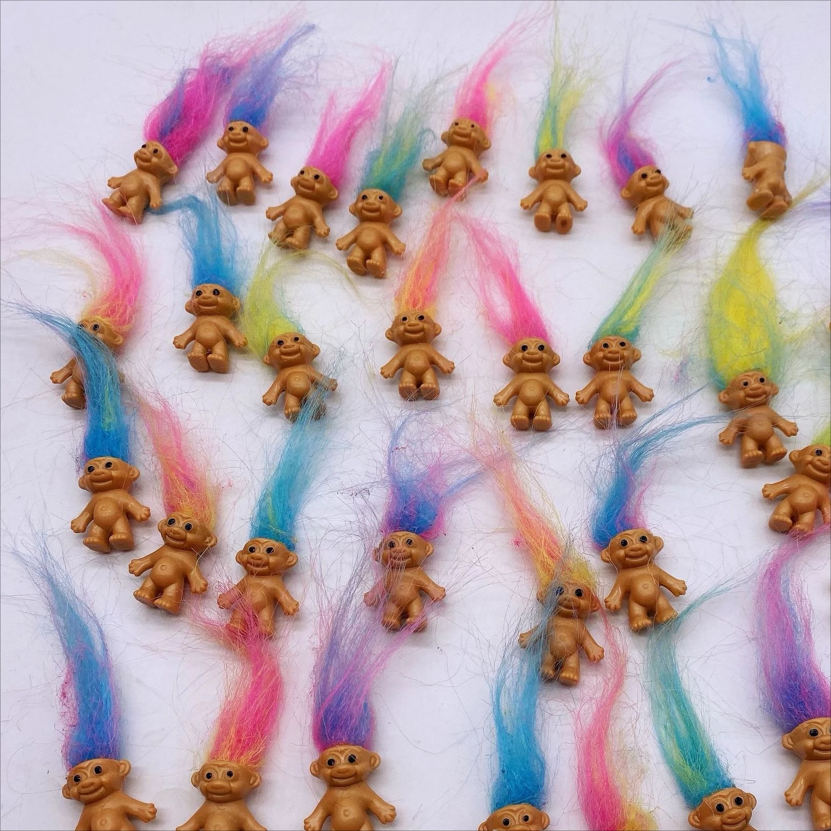 Troll Dolls, Vintage Trolls Lucky Doll Figures, Chromatic Adorable Cute Little Guys Collection, Party Favors,Christmas,Halloween