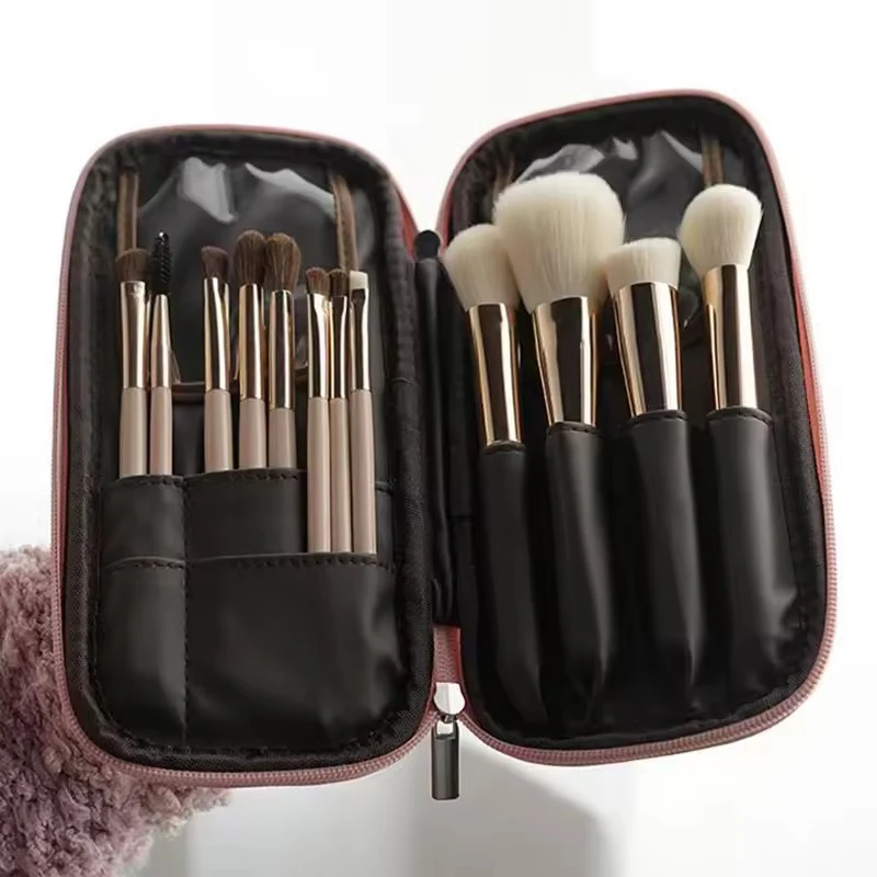 Women High Quality PU Leather Makeup Brush Bag Waterproof Portable Brush Holder Travel Organizer Dust-proof Makeup Brush Case