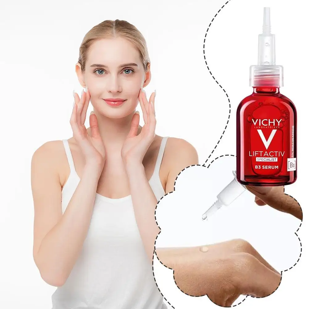 VICHY Vitamin B3 Red Bottle Essence Erfrischend Feuchtigkeitsspendend Reduziert Rauheit Verbessert die Elastizität Behält den glatten Teint