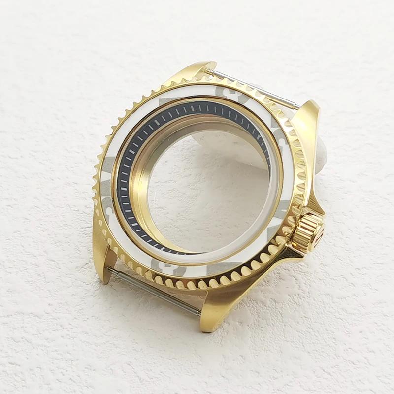 42mm Watch Case Bilayer Dome Sapphire Glass Fits NH35 NH36 4R 6R 7S Movement 28.5mm Dial With Bezel Insert Men Watch Cases Refit