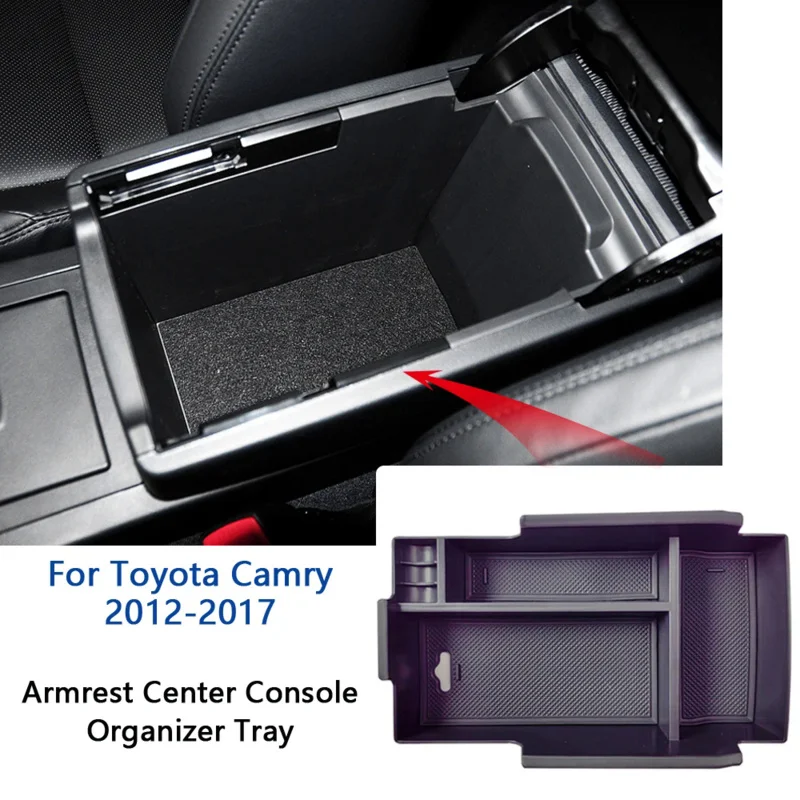 Armrest Center Console Organizer Tray For Toyota Camry XV50 2012 2013 2014 2015 - 2017 Storage Box Holder interior Accessories