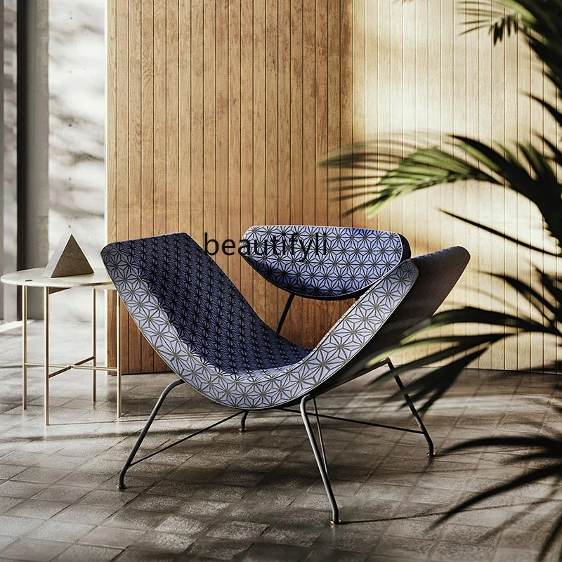 NQ52 Great discounts Smiley chair recliner balcony leisure sofa living room single snail chair light luxury