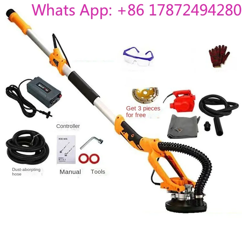Brushless Wall Mill 05281980W Long Rod Wall Planer Rough Grinding Polishing Machine 2.2M Self-Priming