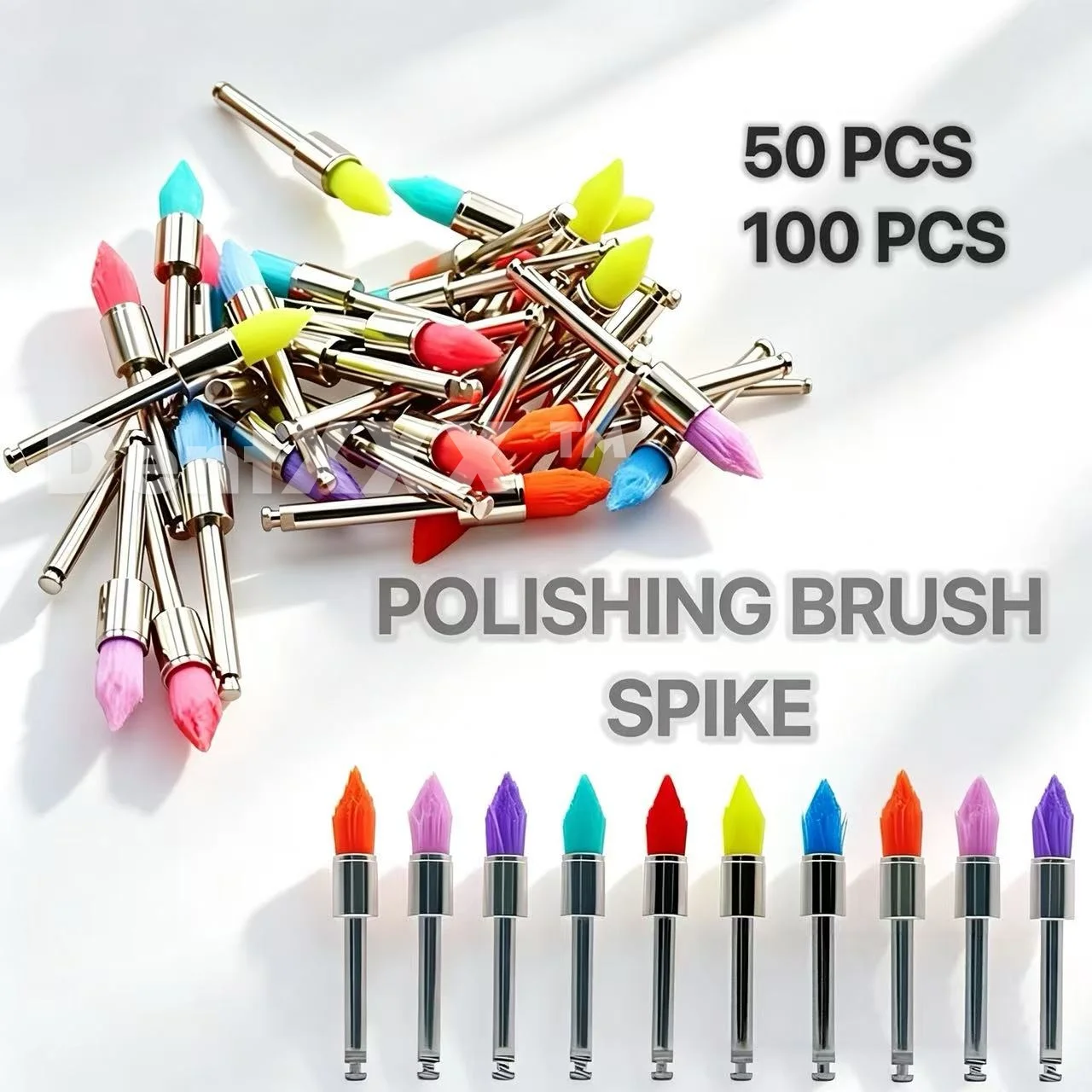 

Spike nylon polishing brushes Heads 2.35mm , No Dead Corners Cleaning and Polishing