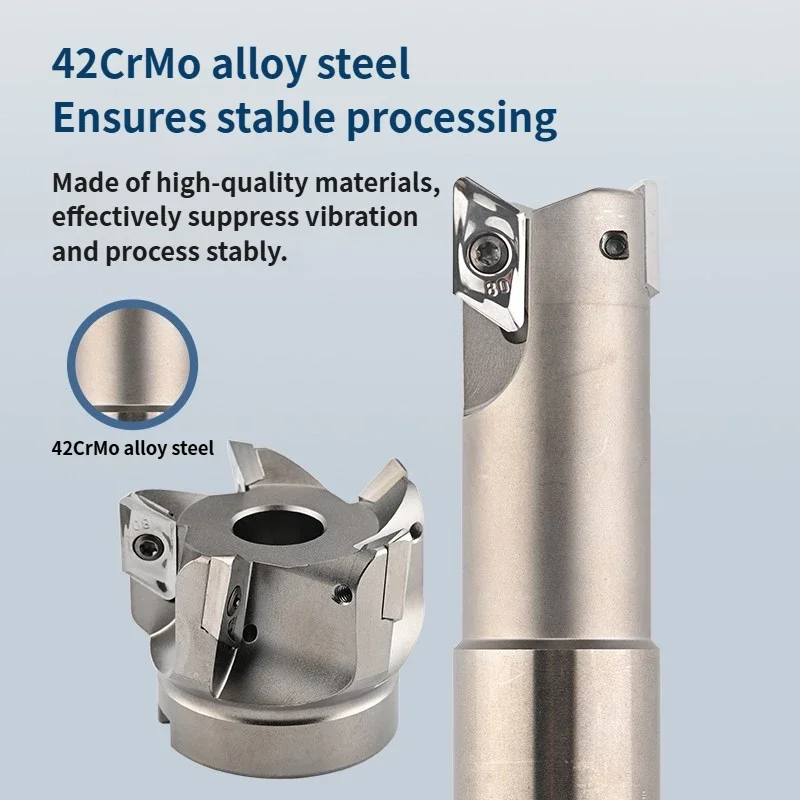 XE19 XE19M508-MA Indexable Slot Milling Cutter Bar Internal Cooling Fast Feed CNC Cutter Head for Aluminum Machining