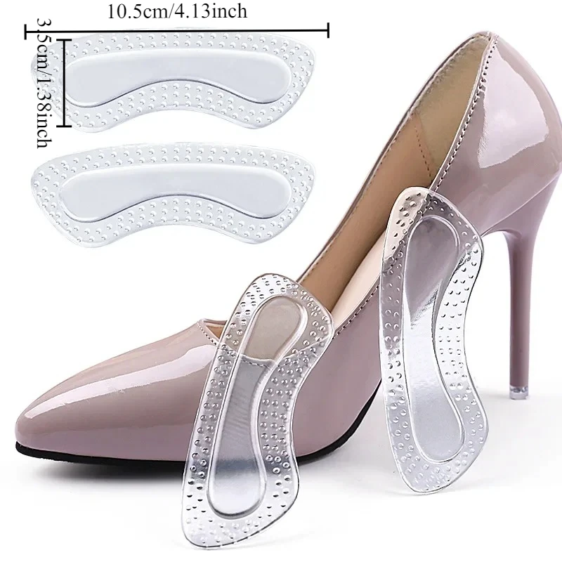 Unsichtbare Fersen-Klebepads aus Silikon für High Heels, Verdickte und Vergrößerte Massage-Partikel Selbstklebende Halbsohlen-Einlage – Detail 5