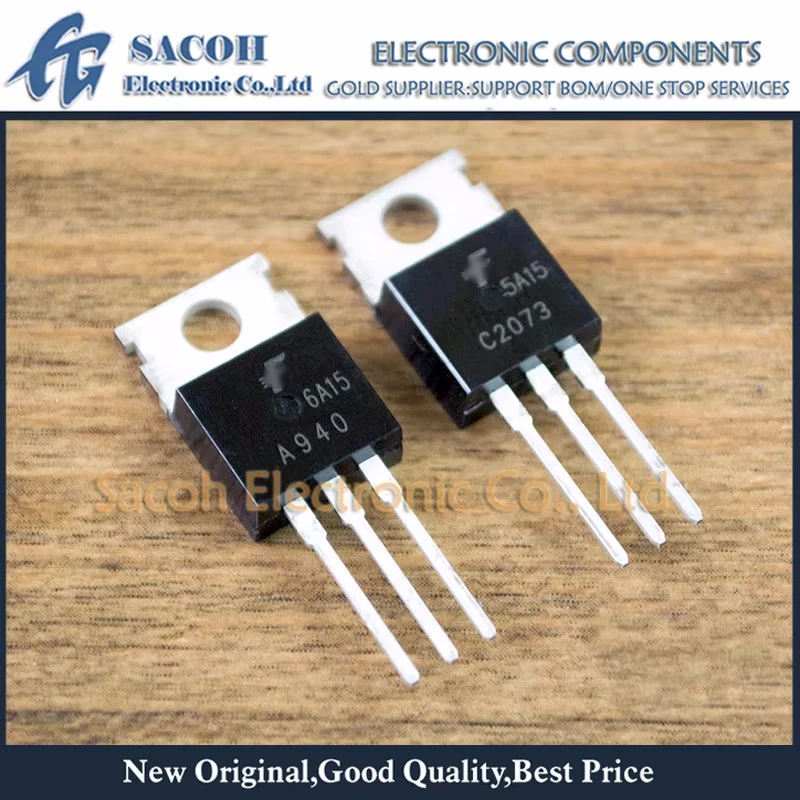 

New Original 10Pairs(20Pcs)/Lot 2SA940 A940 + 2SC2073 C2073 1.5A 150V NPN + PNP Silicon Epitaxial Power Transistor