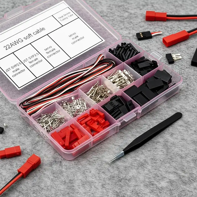 40Sets Servo Plug Male Female Connector Crimp Pin Cable Kit Compatible JST SYP Futaba For Hitec Spektrum RC