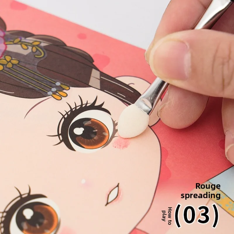 DIY Princess Makeup Set Kawaii Coloring Arts and Crafts Kids Girls Children Toy Book Lover Gifts Art Supplies Dress Up Stickers
