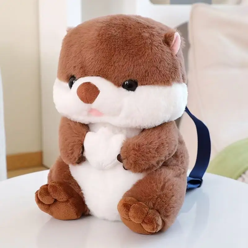 28cm Shell Otter Backpack Anime Plush Toy Cute Doll Stuffed Animal Soft Doll Plush Christmas Thanksgiving Gift