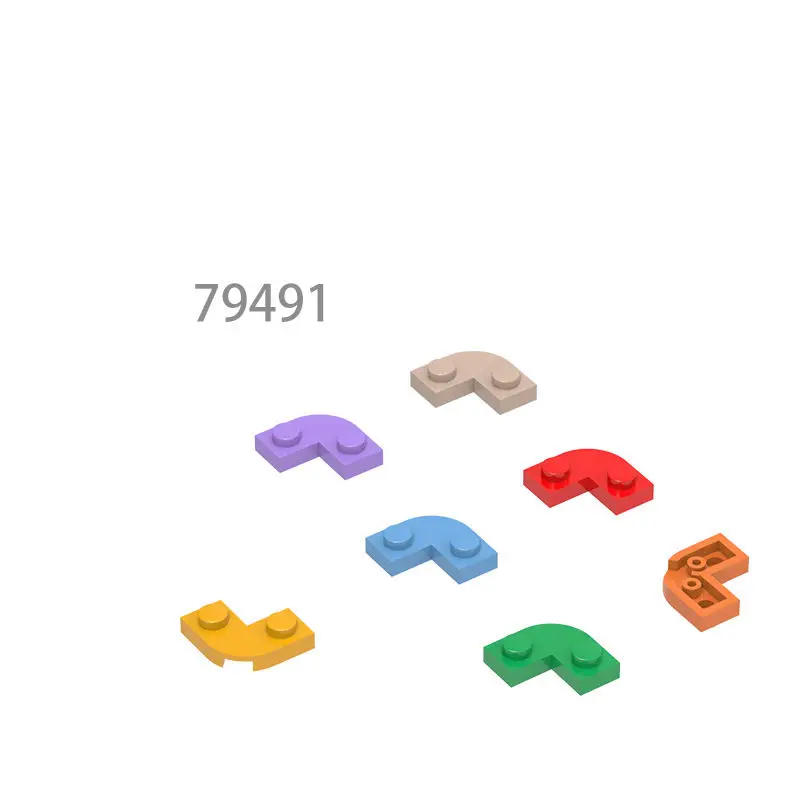 

235pcs MOC Compatible Parts 79491 & 1302839 Plate Round Corner 2 x 2 with 1 x 1 Cutout Building Blocks Bricks DIY