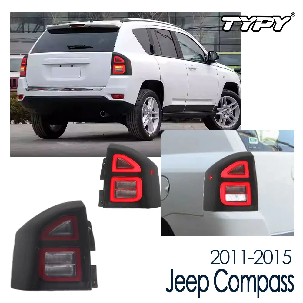 TYPY Car Lights For Jeep Compass Taillight 2011-2015 LED Projetor head Lamp Daytime Running Light Automotive Accessories