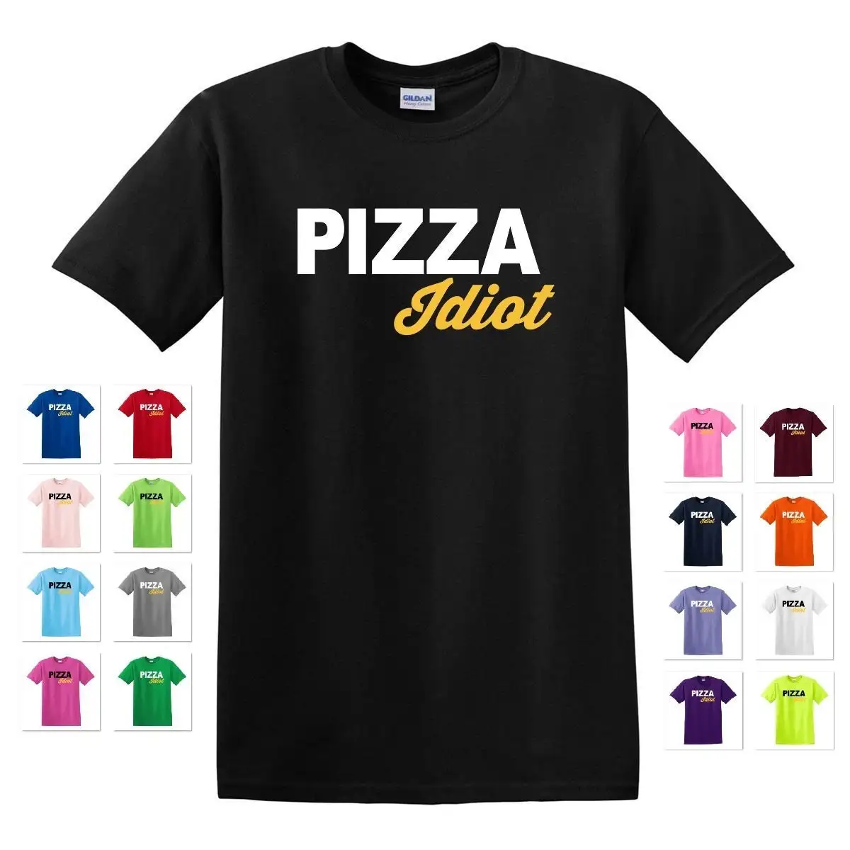 PIZZA IDIOT Caesars Little Genius Parody Funny Joke Gag Comical T shirt