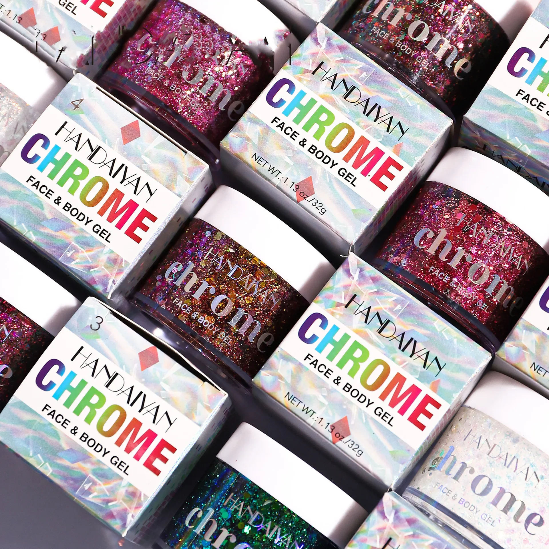 Body Glitter Gel Długotrwały wodoodporny cień do powiek Stage Party Glitter Eyeshadow Hair Face Body Glitter Cream Diamond Makeup