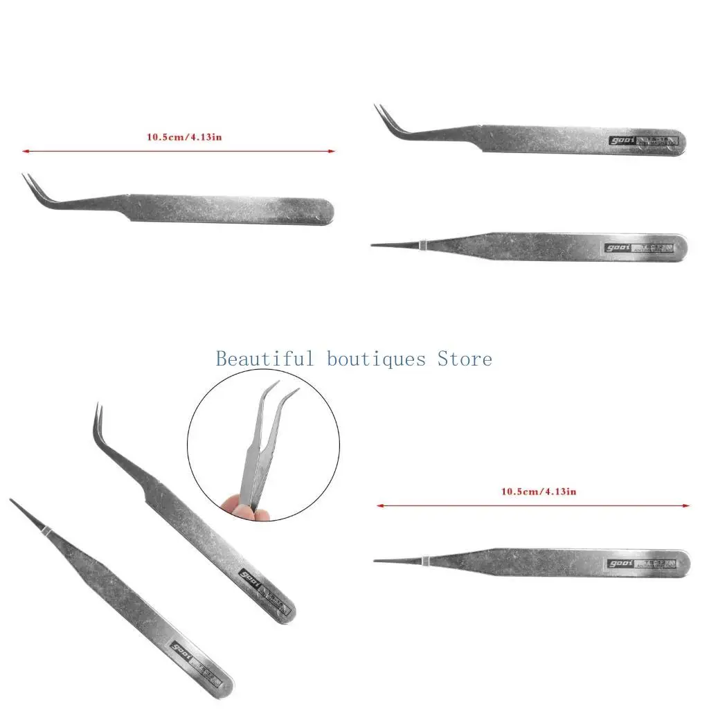 U4LF Diamond Pinzetten Edelstahl Feinspitz