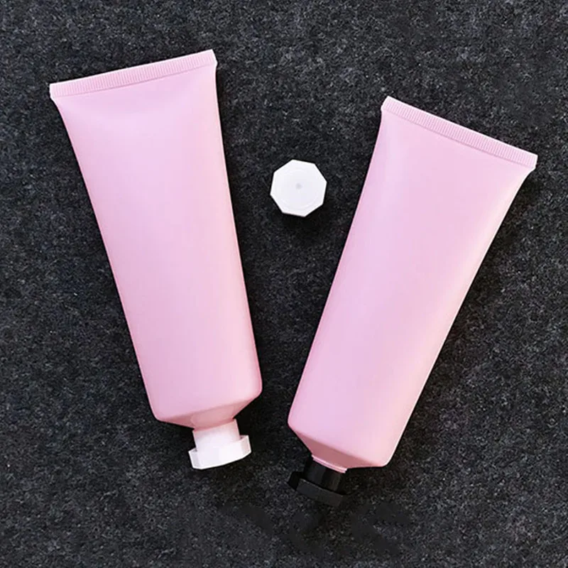 

10-50pcs 100ml Soft Tubes Matte Pink Hose Cream Bottle Creamy Makeup Base High-end Cosmetic Squeeze Containers Refillable Pot