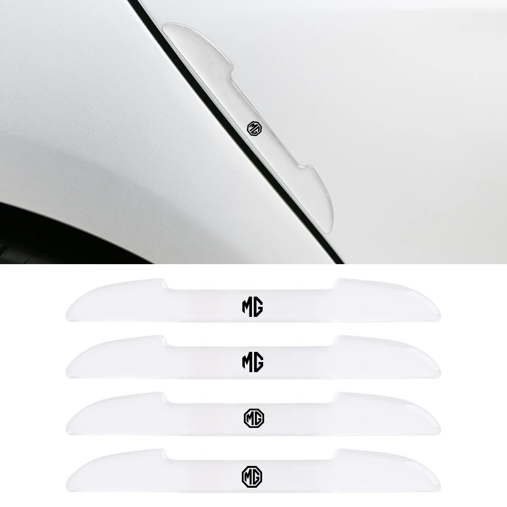 4PCS Car Door Anti-collision Strips Protector For MG Zs EV 5 2022 Rx5 Rx8 Tf 3 6 Phev Hs Astor One V80 Gs Trim Auto Accessories