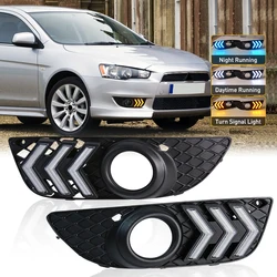 Car Front Bumper Fog Lamp For Mitsubishi Lancer 2008 2009 2010 2011 2012 2013 2014 Daytime Running Lights White Yellow Blue 12V