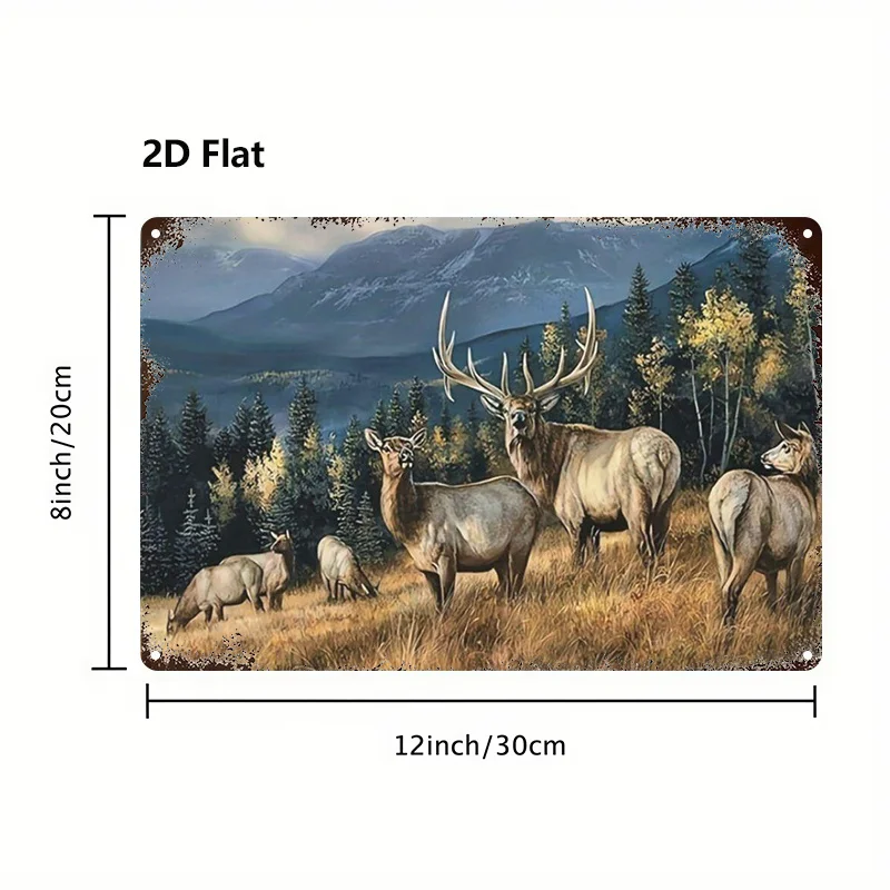 2D Flat, 1pc, Metal Sign, 