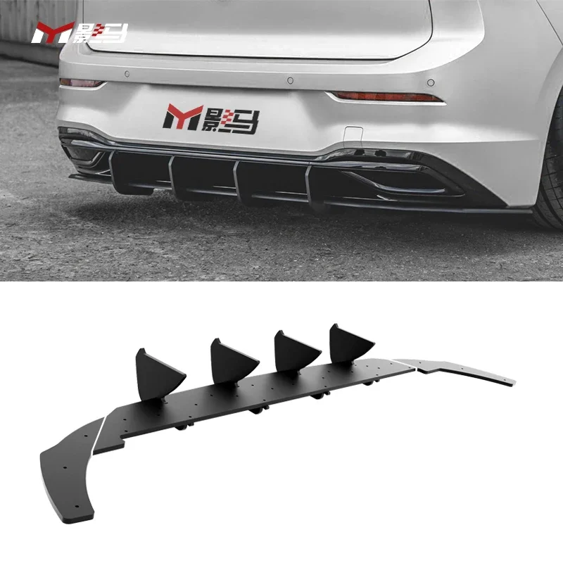 Car ABS plastic bodykit Max style Rear bumper diffuser splitters Extension For vw golf 8 mk8 pro body kits