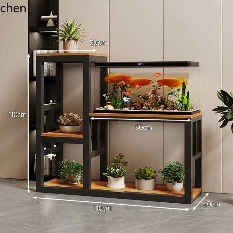 Fish Tank Stand Multi-layer Combination Fish Tank Base Living Room Household Metal Load-bearing Water Cluster Box