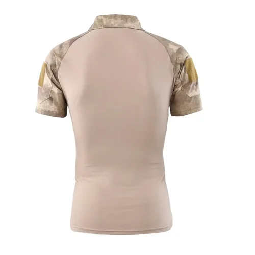 Imagen 2 del producto Camisa táctica de camuflaje de manga corta para hombre, camiseta de combate de secado rápido, camiseta militar del ejército, camisas de camuflaje para senderismo y caza al aire libre