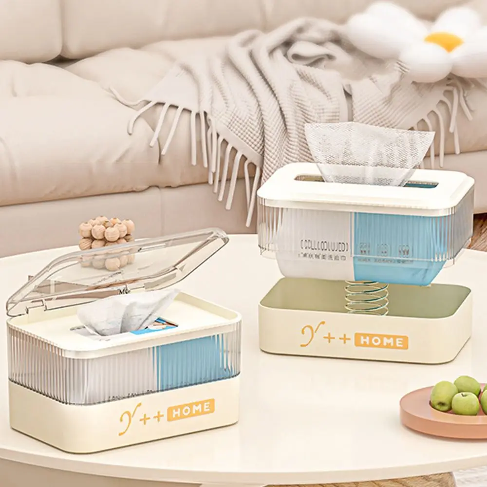 

Creative Paper Towel Holder Large Capacity Reusable Tissue Storage Box Decorative Plastic Wet Wipe Storage Box Home Decoration