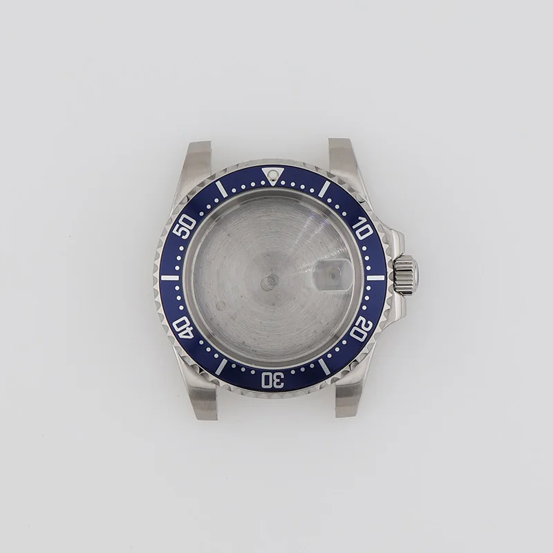 40 mm Submariner Mans Dive mechanisches Uhrengehäuse Mineralglas mit Aluminium-Lünetteneinsätzen für Seiko Mod NH35 NH34 Uhrwerk