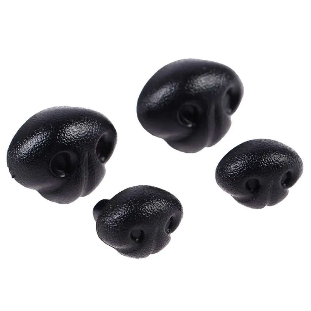 Narizes De Cão De Plástico Para Artesanato, Nariz Preto Plug-in, Nariz De Boneca Animal, Acessórios DIY, 15mm, 18mm, 21mm