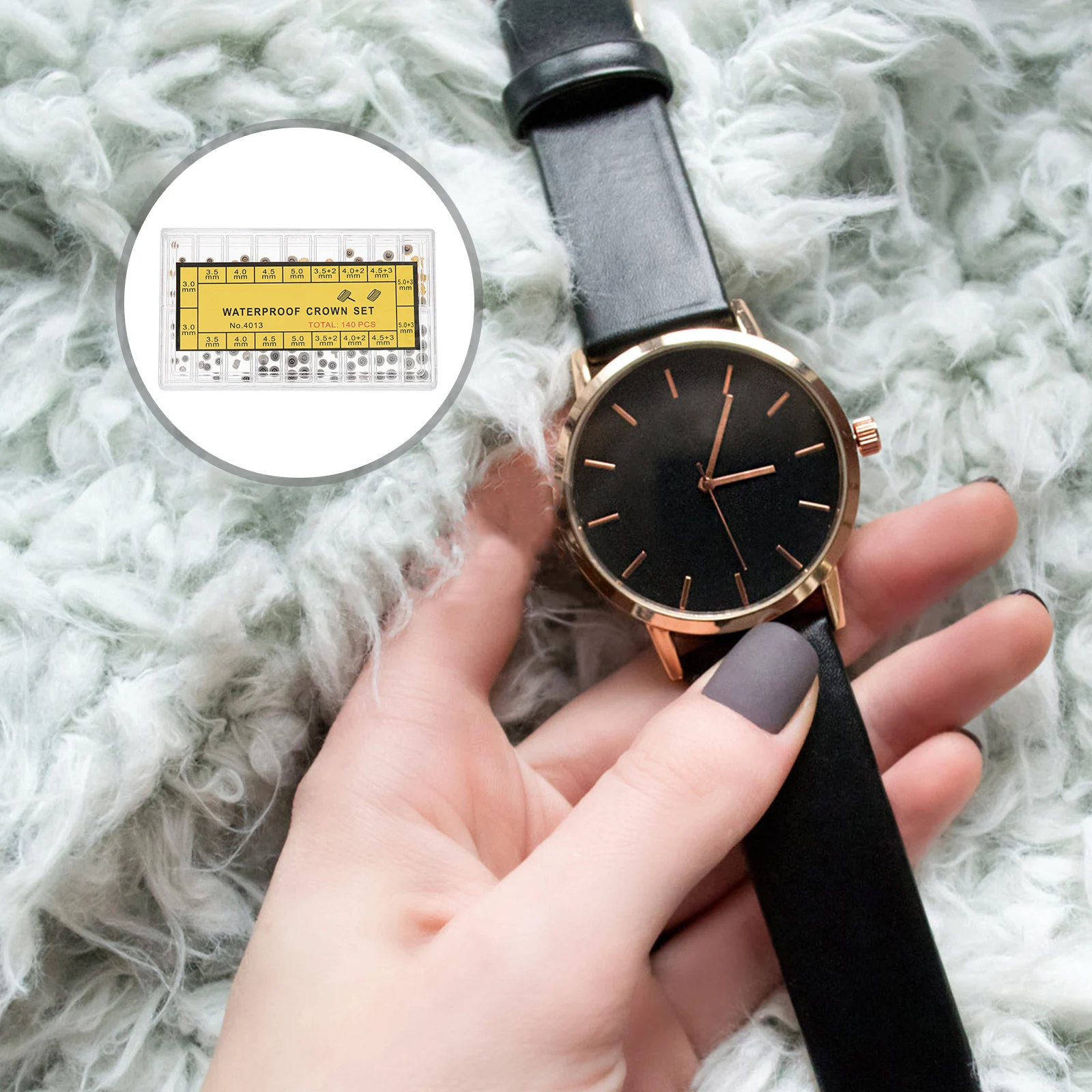 

Watch Crown Parts Replacement Repair Accessories Sturdy Material Long Service Life Watchmakers Tools Plastic Alloy Components