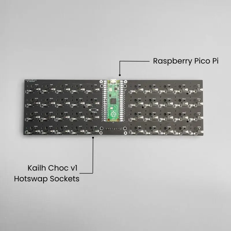 Keezyboost40 Low Profile Choc Ortholinear Keyboard with Big LCD Screen Hot Pluggable Choc V1 Wired Mini Keyboard VIAL Firmware
