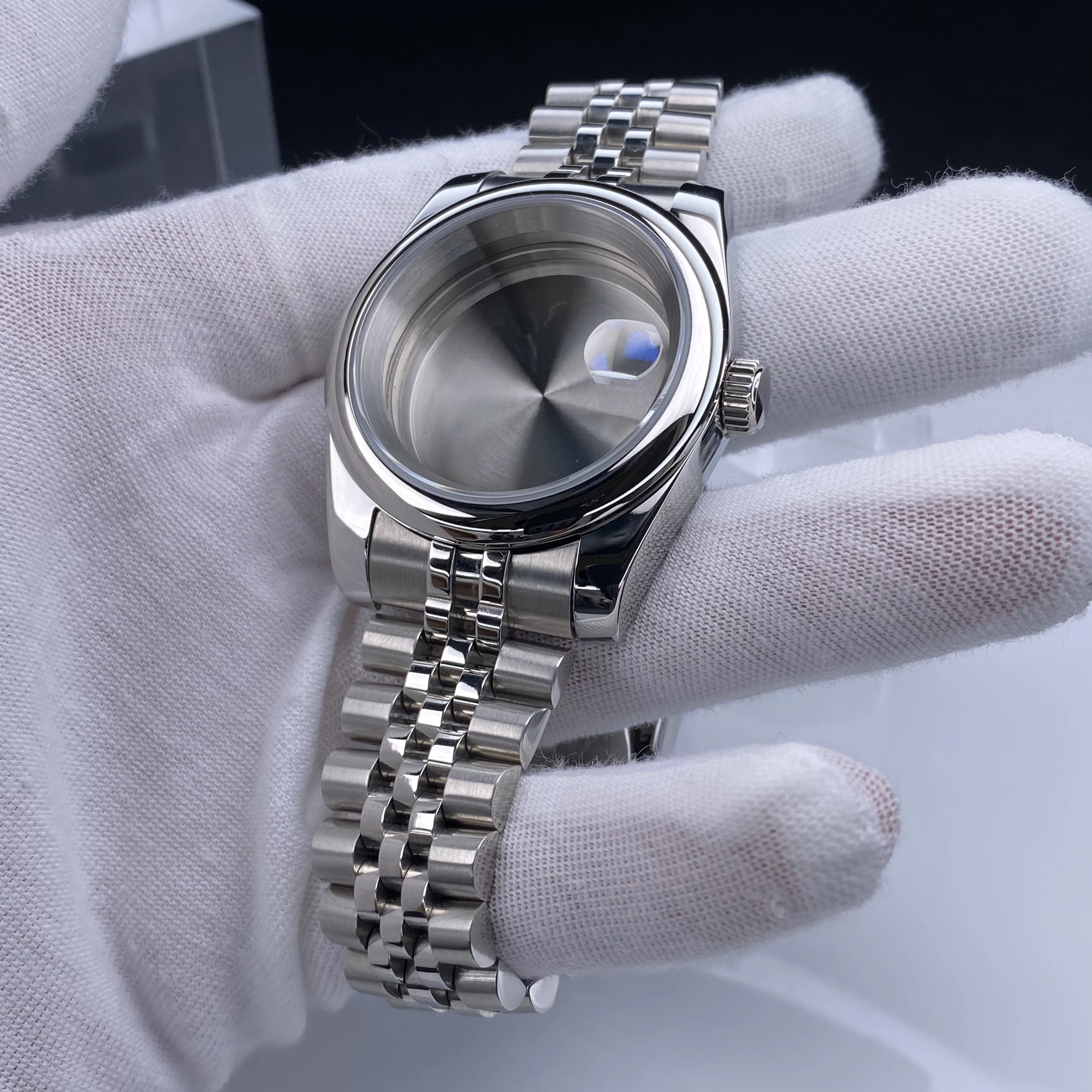 36 مللي متر/39 مللي متر NH35 ساعة حافظة عالية الجودة مقببة الشظية الفولاذ المقاوم للصدأ الياقوت الزجاج صالح nh34 nh35 nh36 حركة 28.5 مللي متر تاريخ الطلب