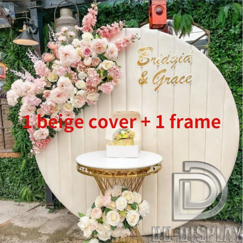 

DD Velvet Circle Backdrop Decoration 7ft 3 Color Customizable for Wedding Birthday Event Background Frame Photography Backdrops