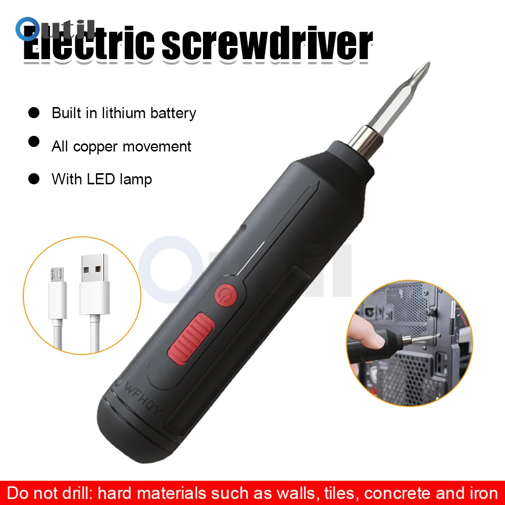 Imagem -03 - Chave de Fenda Elétrica sem Fio Recarregável Bateria Impacto Poderoso Usb sem Fio Chave de Fenda