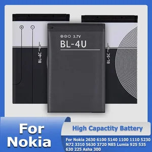 Batterie für Nokia, BL-4C, BL-5C, BL-4B, BL-5B, BL-5B, BL-5140, 1100, 1110, 5230, N72, 3310, 5630, 3720, N85, Lumia 925, 535, 630, 225, Asha 300 300 10 Hauptverkauf Batterie BL 4c - №10