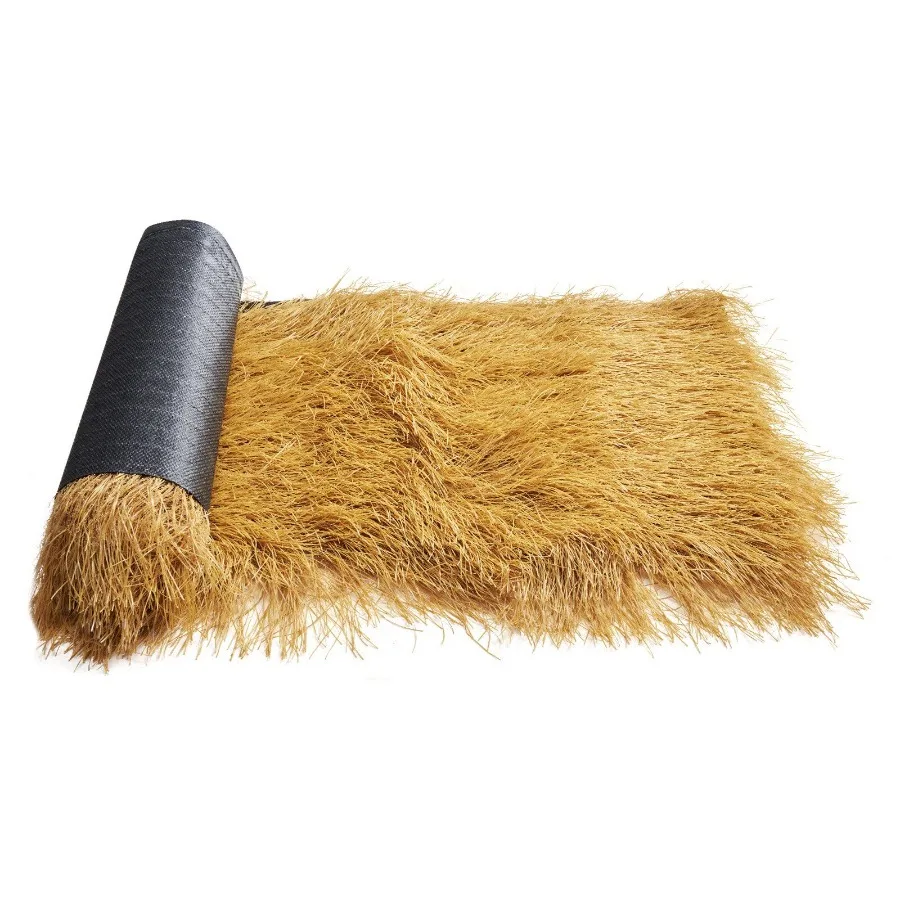 

Artificial Thatch Grass Roof Roll 1.6 x 19.7 ft Tiki Hut Bar Skirt Roof Dr