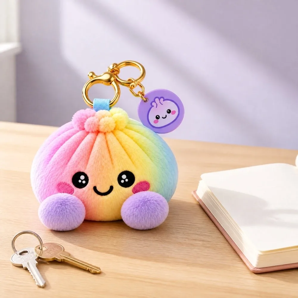 Funny Gift Soft Stress Ball Keychain Food Shaped Squishy Squishy Dumpling Cute Realistic Fidget Key Ring Backpack
