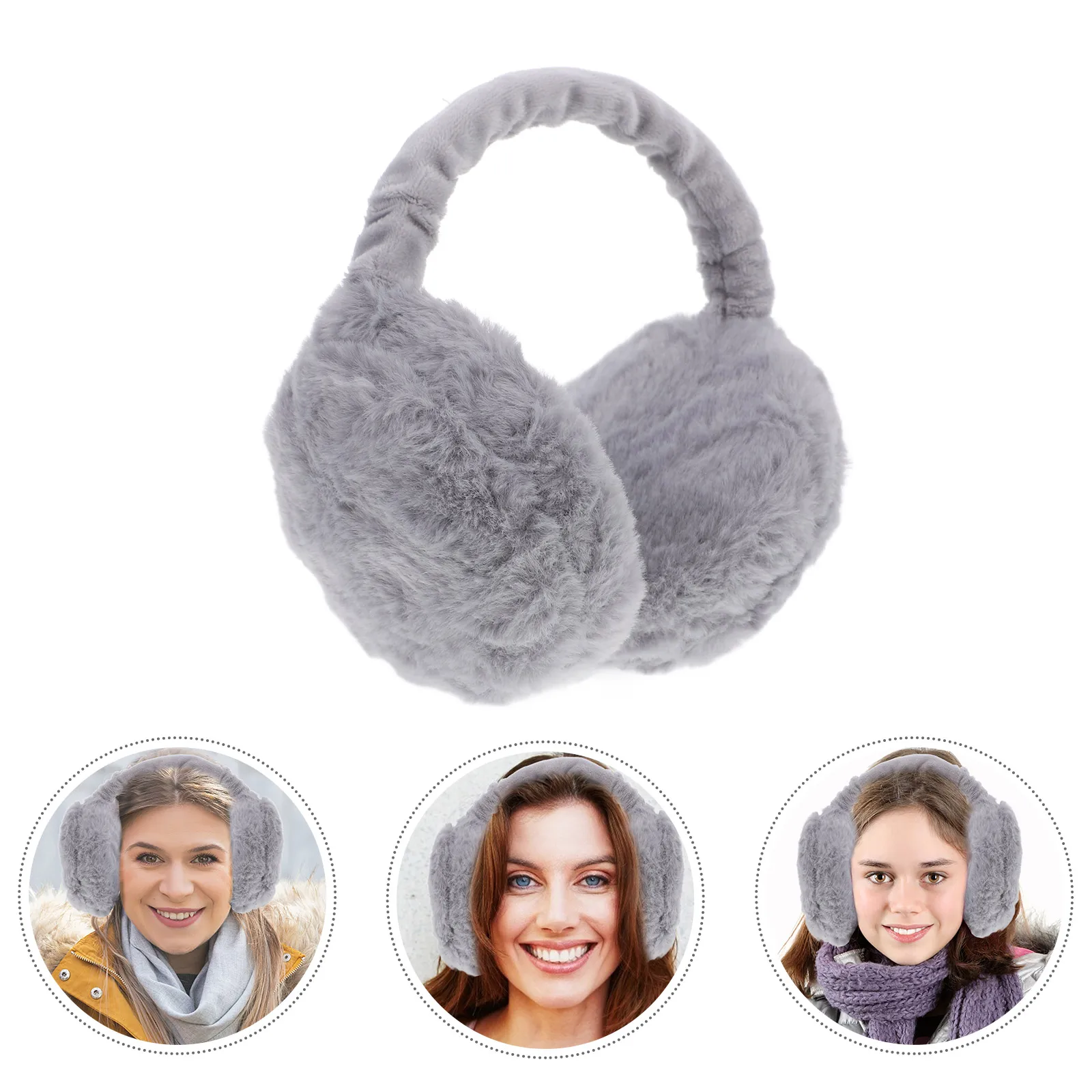 Warm Earmuffs Girls Pink Warmer Wool Cap Comfortable Warmers Women
