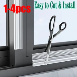 2M Door Bottom Sealing Strip TPE Flexible Cuttable Easy Installation Sliding Window Weather Stripping Triple Soundproof Strip