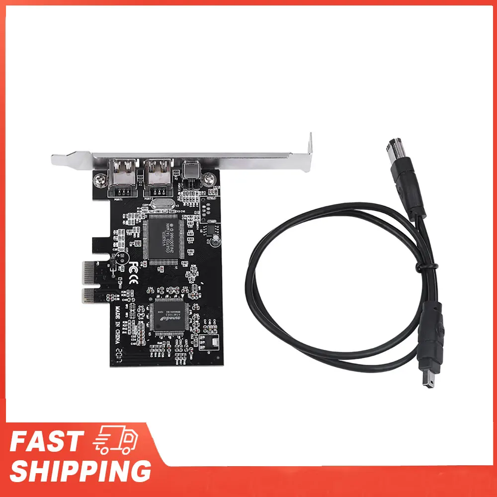 1394a controller card firewire controller card PCI-E PCI Express FireWire 1394a IEEE 1394 Controller Card with Firewire Cable
