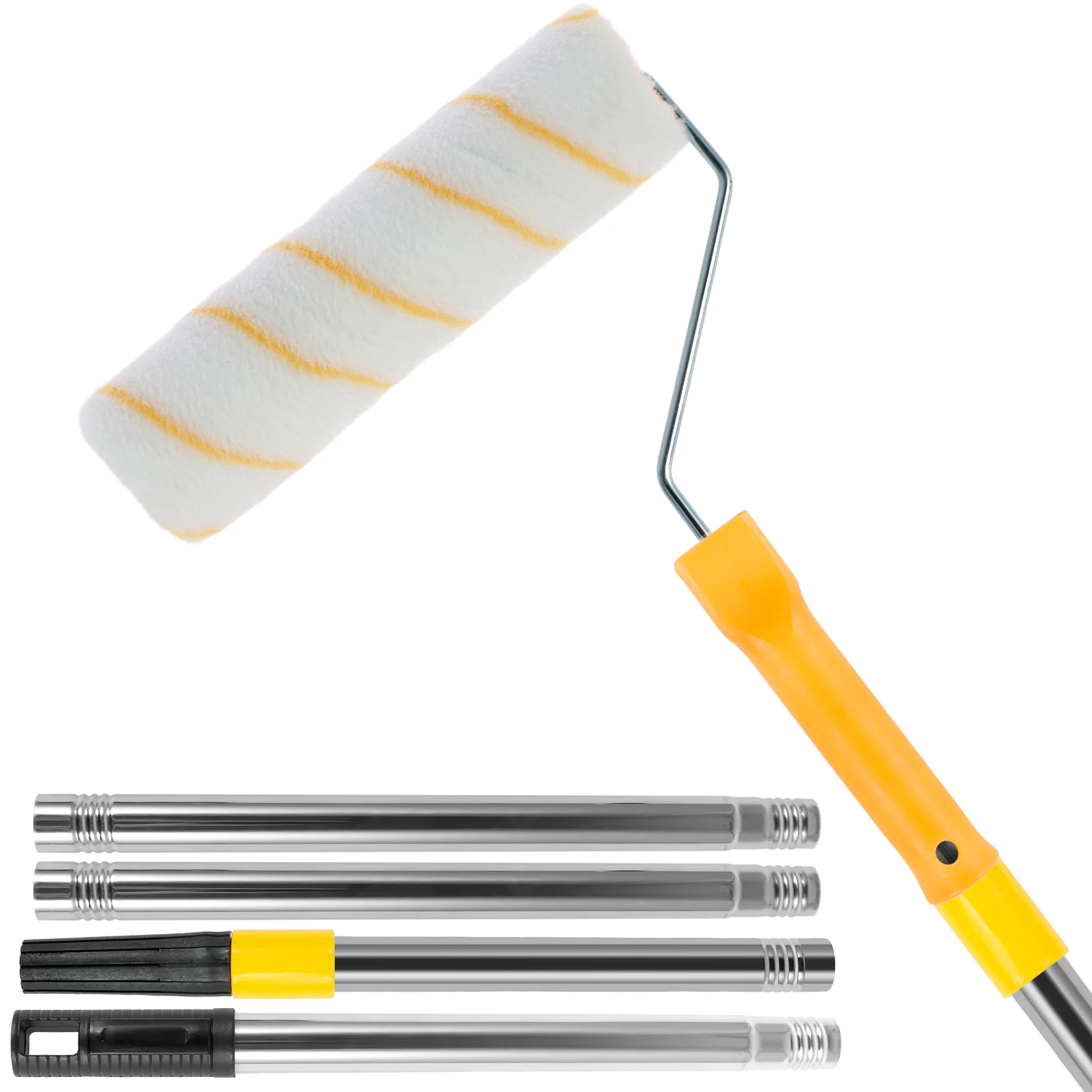 

1.2m Roller Brush Paint Roller Short Long Handle Brush Room Wall Painting Paint Roller Brush Kit Household Wall Painting Tool