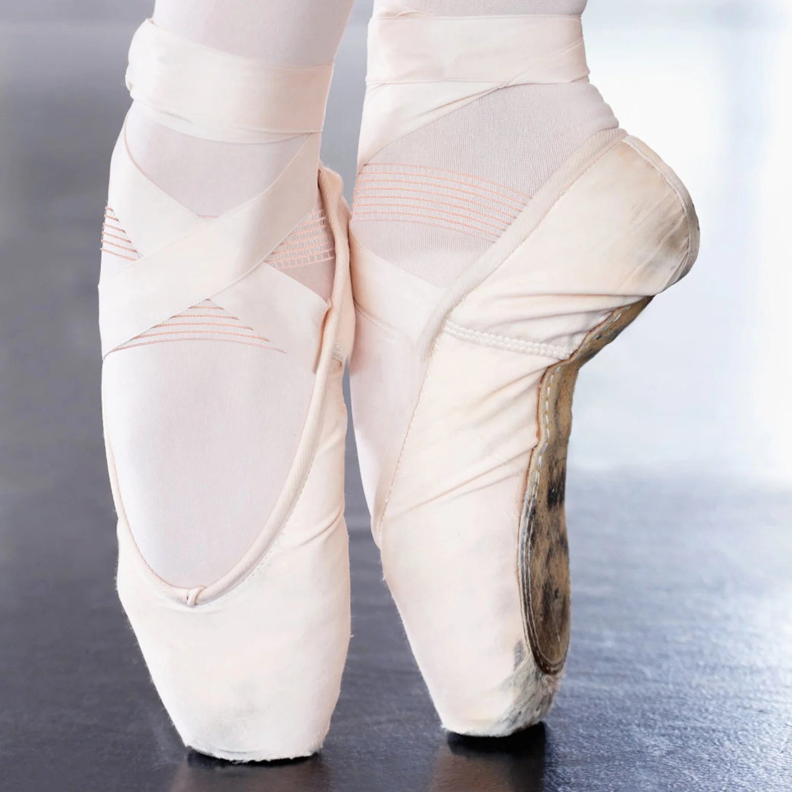 2 قطعة أحذية الباليه بوانت أربطة مرنة غير مرئية الشريط عززت تمتد الباليه إكسسوارات أحذية حذاء مسطح تمتد الشريط #1