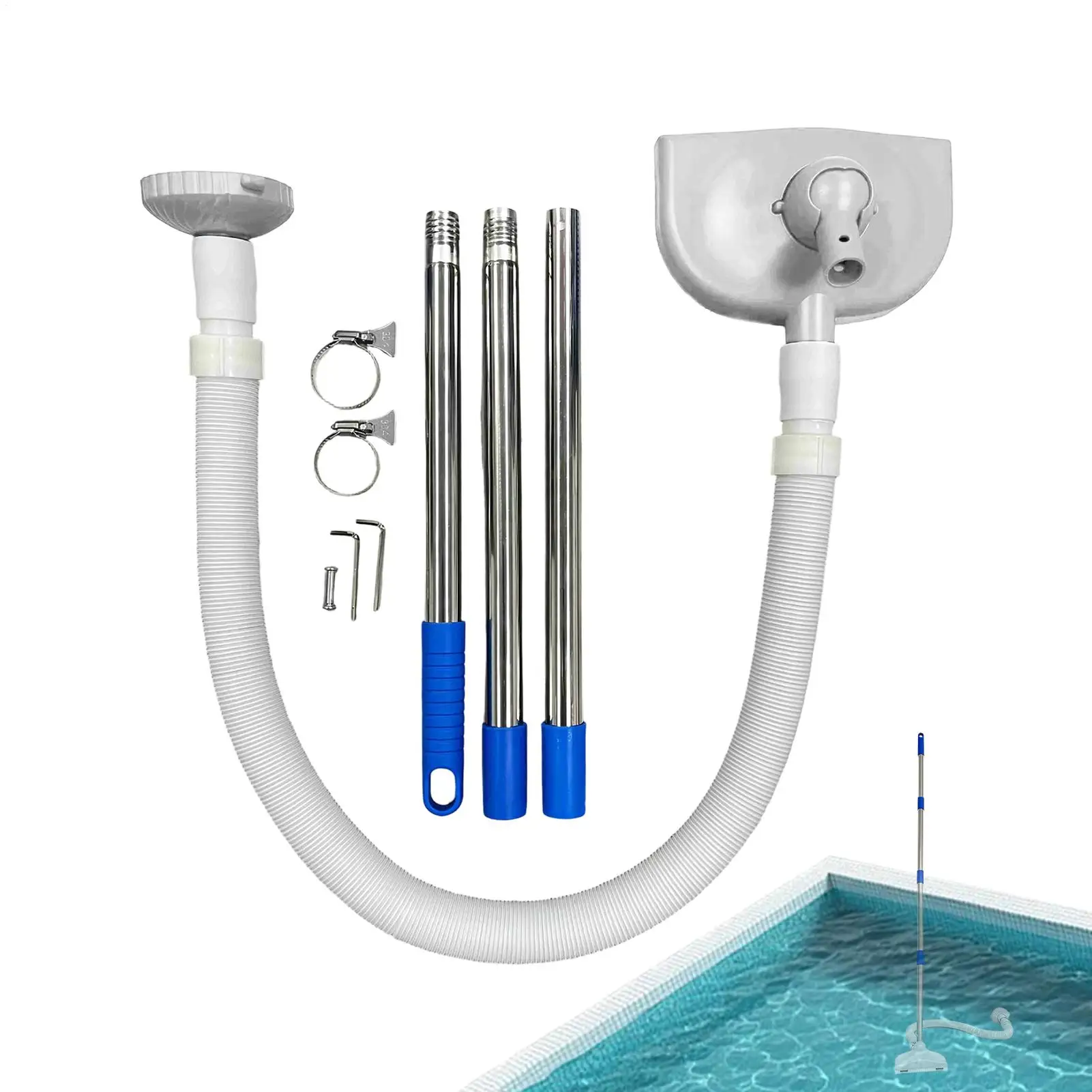 Swimming Pool Vacuum Handheld Automatic Vacuum For Tub Pool Suction Cleaner For Outdoor Backyard Garden Swimming Patio Pond